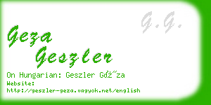 geza geszler business card